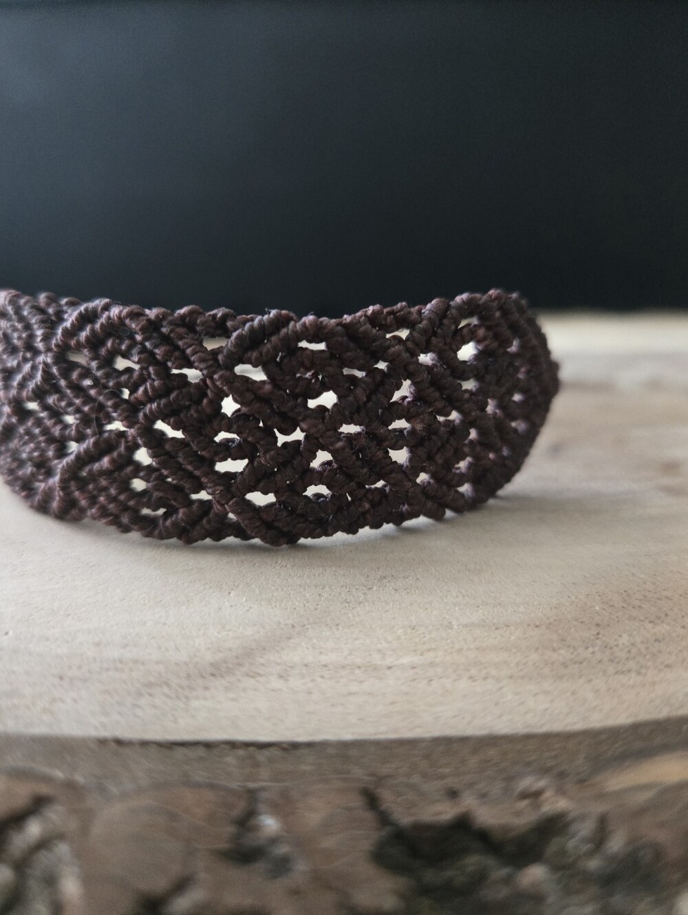 033 New Handmade Sage Bohème Micro-Macramé Bracelet